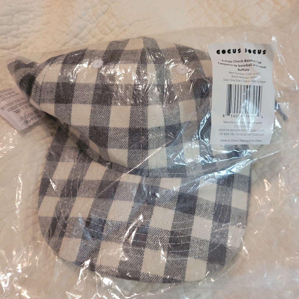 Cocus Pocus Gingham Baseball Cap